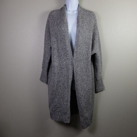 Old Navy Gray Super Long Open Front Sweater Cardigan Size Small - Picture 2 of 8